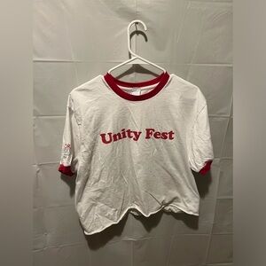 Cropped Radford University Unity Fest Tee